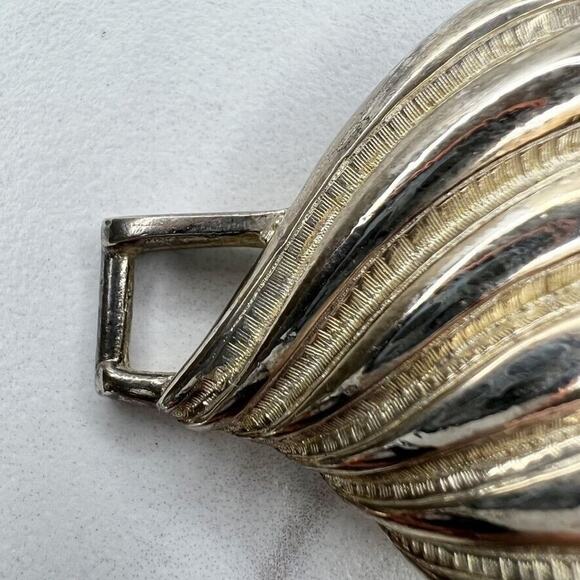 Vintage Flourish Silver Tone Belt Buckle Piece - Picture 3 of 9